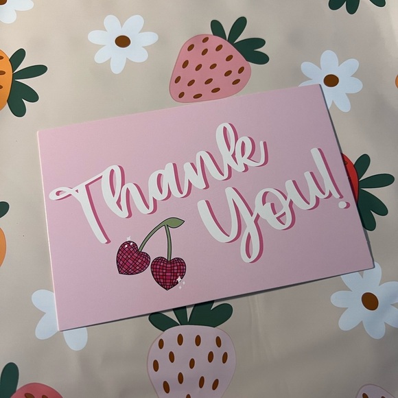 Other - 50PC Strawberry Shipping Supply Bundle–25 10x13 Poly Mailers + 25Thank You Cards